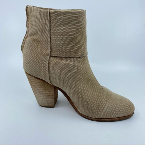 Rag & Bone Newbury Classic Canvas Boots Color Beige SZ 8 - Picture 6 of 13